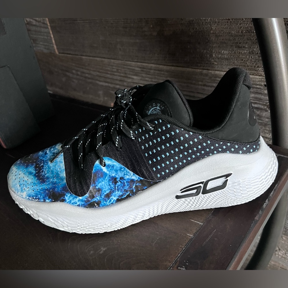 Under Armour Men's Low-Top Sneakers in Black & Blue Marble
